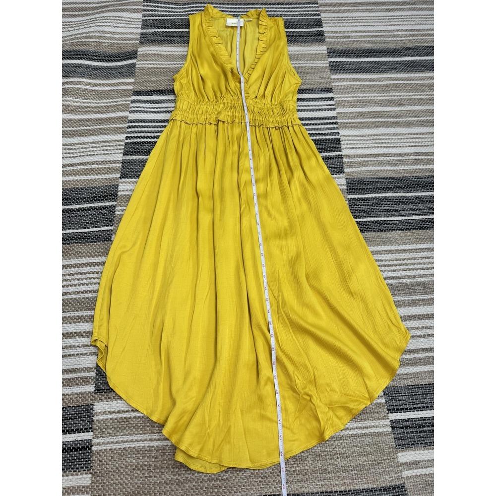 Maeve Anthropologie La Habana Dress Women's Small Yellow Ruffle Midi Sundress - Picture 14 of 16